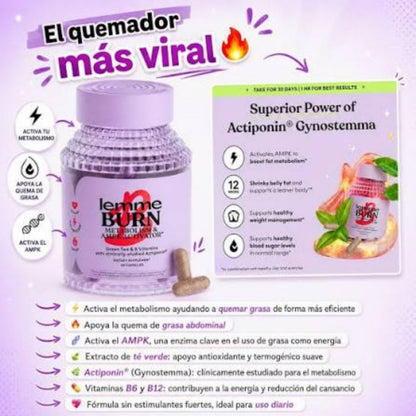 Suplemento de apoyo al metabolismo y al control de peso-LEMME BURN
